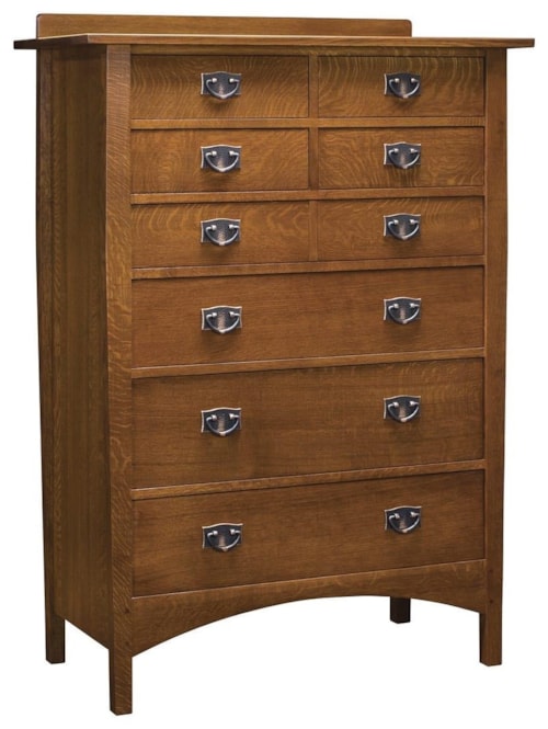 Harvey Ellis Tall Chest in Oak