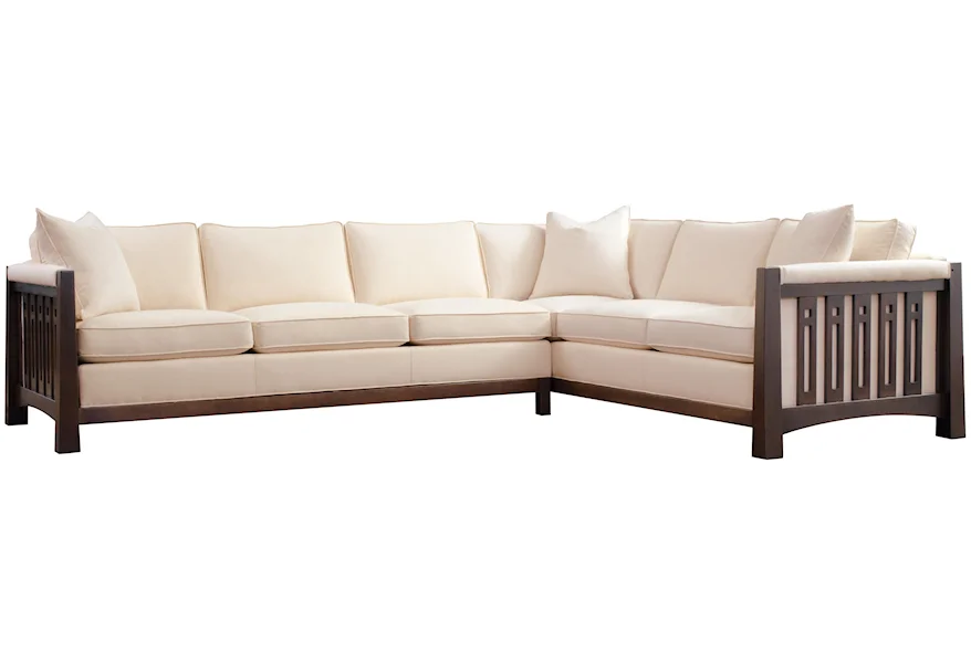 Oak Mission Classics Left Facing Sofa + Right Facing Corner Sofa by Stickley at Williams & Kay