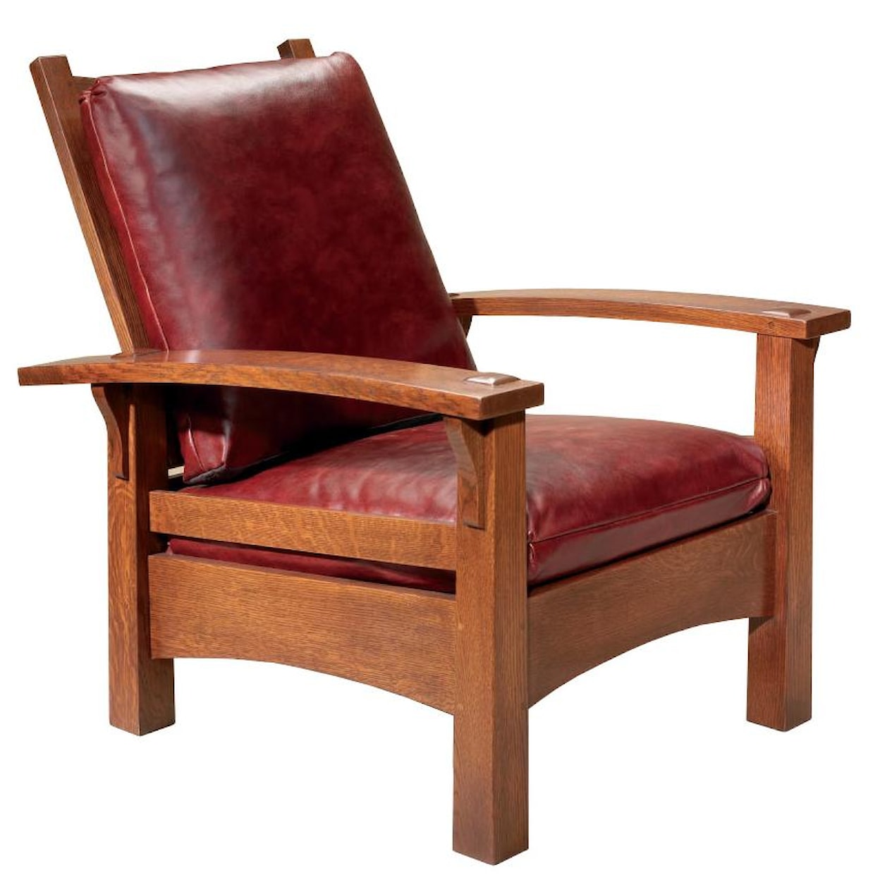 Stickley Oak Mission Classics Gustav Bow Arm Morris Chair