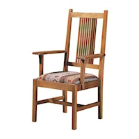 Spindle Back Oak Dining Arm Chair