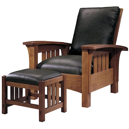 Loose Cushion Bow Arm Morris Chair