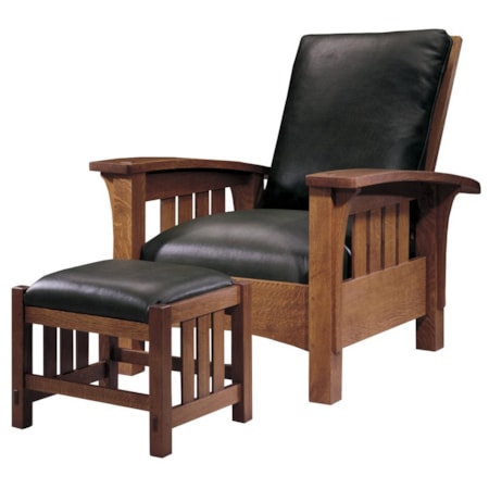 Loose Cushion Bow Arm Morris Chair