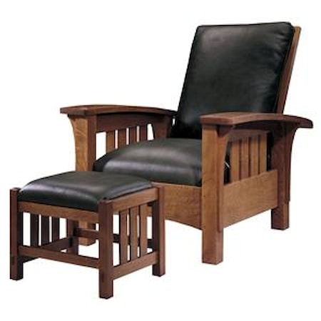 Loose Cushion Bow Arm Morris Chair