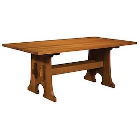 Keyhole Trestle Table