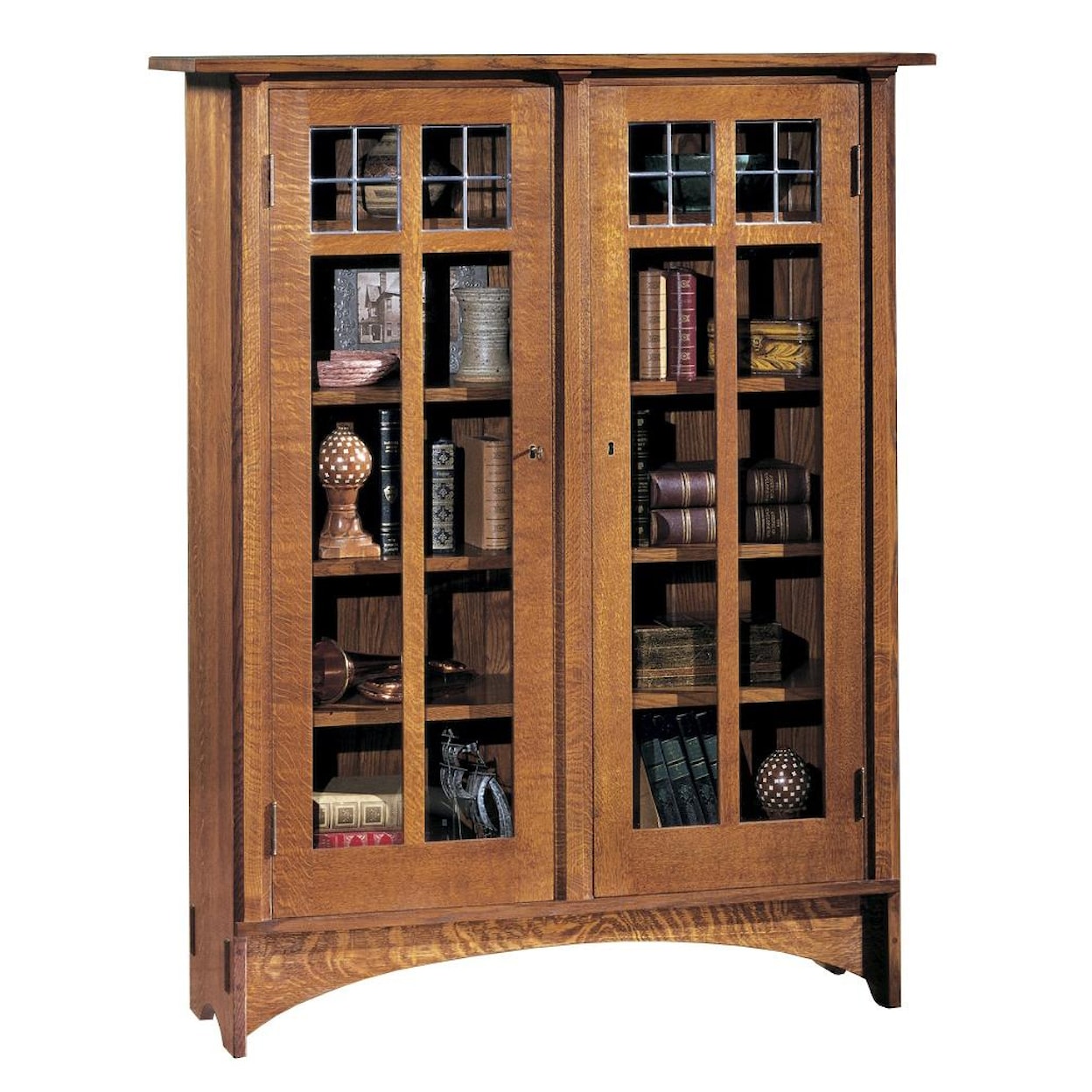 Stickley Oak Mission Classics Double Door Bookcase