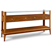 Martine Glass-Top Console Table