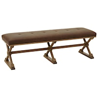 St. Lawrence Leather Bench