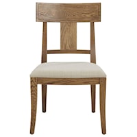 St. Lawrence Fabric Leather Side Chair