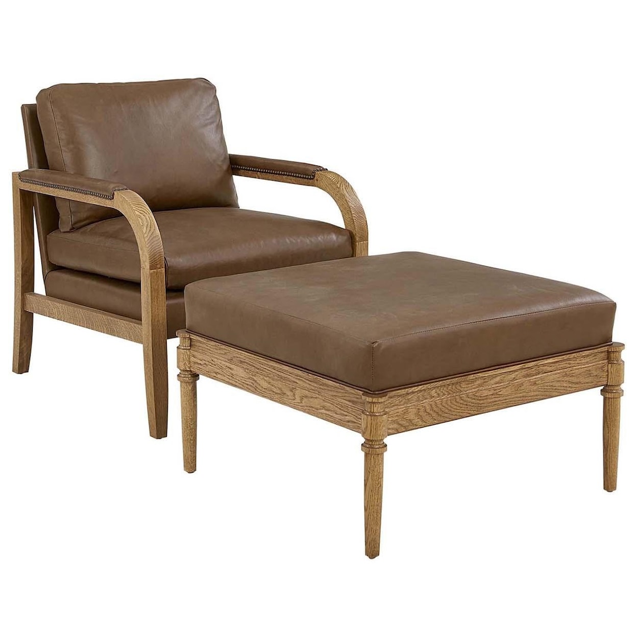 Stickley St. Lawrence St. Lawrence Leather Ottoman
