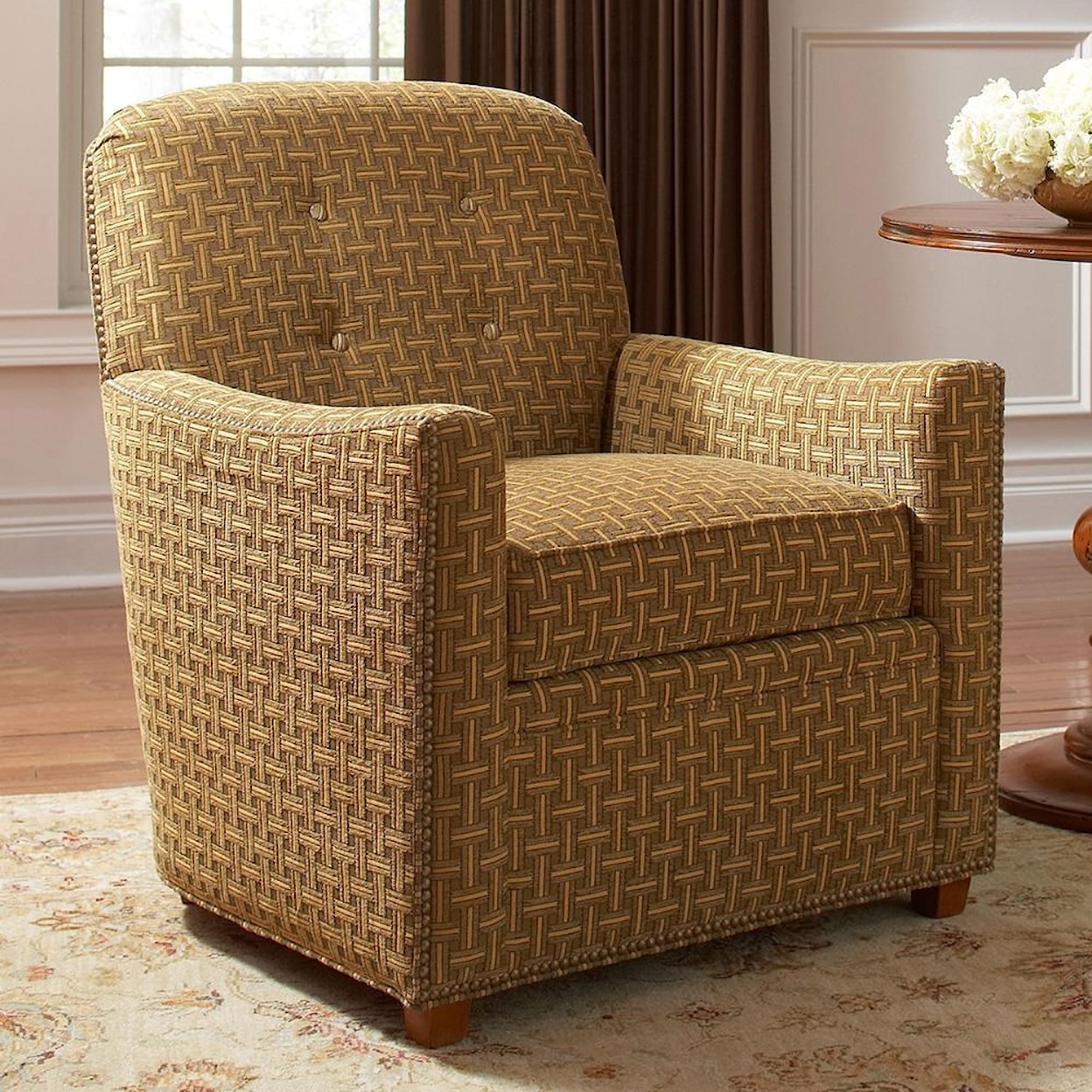 Stickley Stickley Fine Upholstered Chairs Blowing Rock Swivel Glider