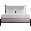 Stickley Walnut Grove Queen Leather Upholstered Bed