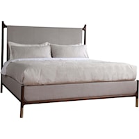 Walnut Grove King Leather Upholstered Bed