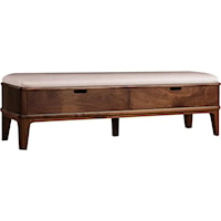 Walnut Grove Leather Storage Bench