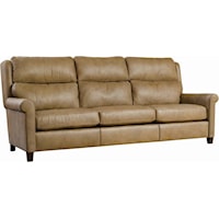 Woodlands Space Saver Leather Sock Arm Sofa