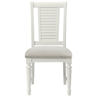 White Upholstered Side Chair