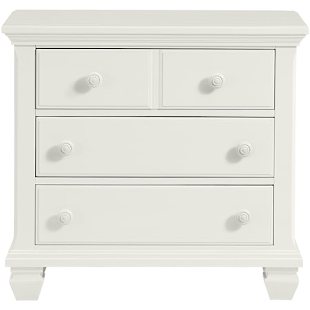Three Drawer Nightstand with USB