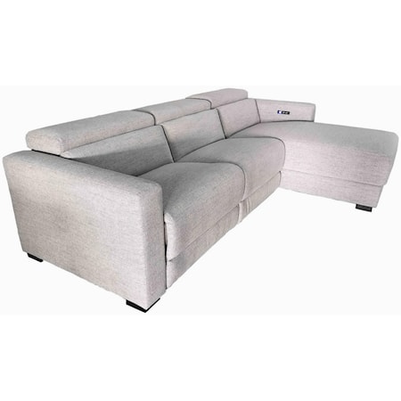 Power Headrest Sectional LAF Chaise Sofa and Recliner Set