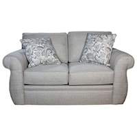 Loveseat with Throw Pillows