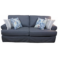 2 Cushion Sofa with Rolled Arms and a Skirt