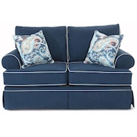 Traditional Loveseat with Skirted Base