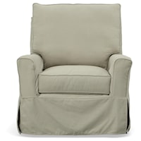 Casual Slipcovered Swivel Glider