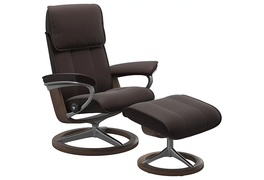 Admiral Reclining Chair & Ottoman by Stressless at Bennett's Furniture and Mattresses