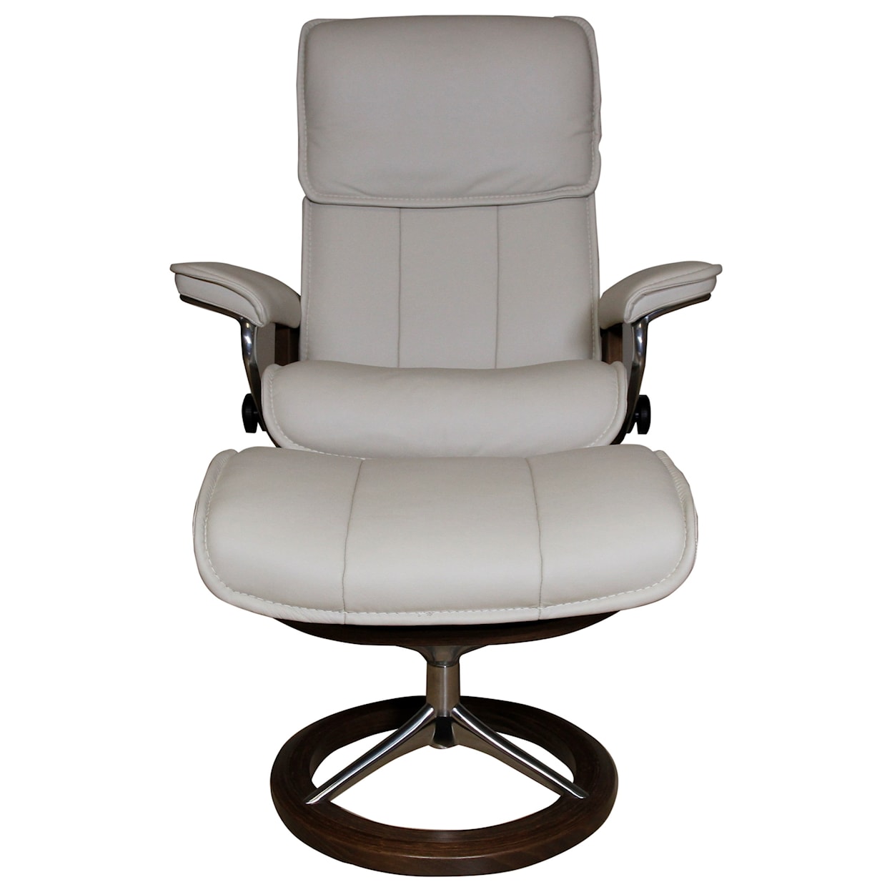 Stressless Admiral Large Reclining Chair and Ottoman