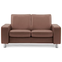 Contemporary Low-Back Reclining Loveseat