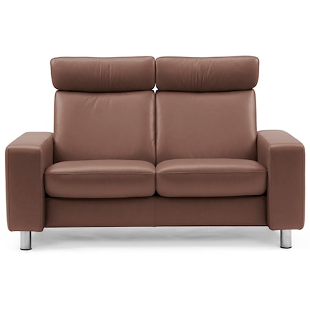 Contemporary High-Back Reclining Loveseat