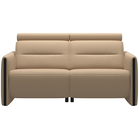 Power 2-Seat Sofa with Wood Arms