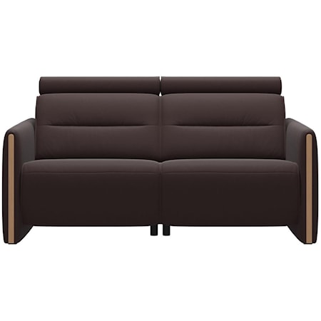 Power 2-Seat Sofa with Wood Arms