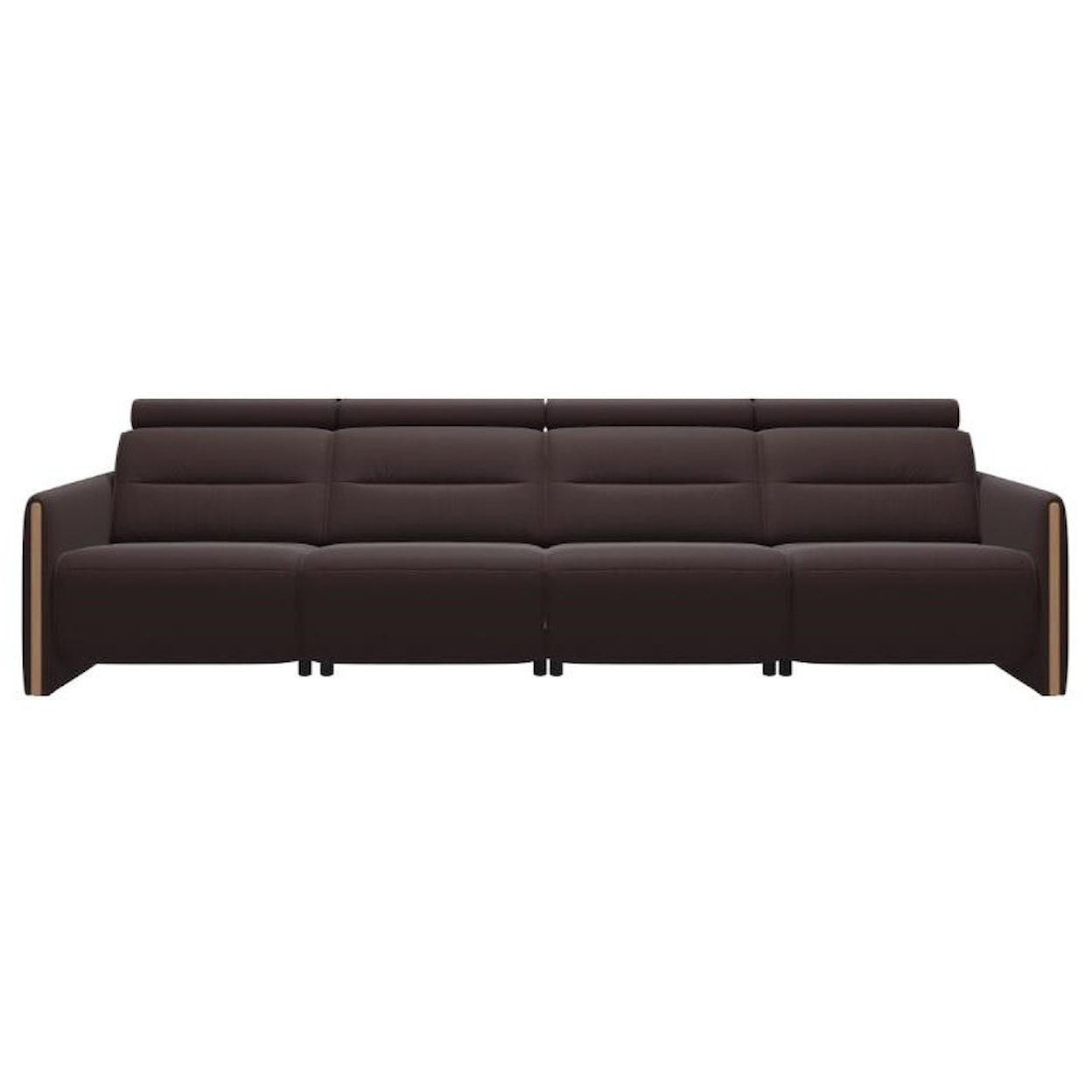 Stressless Emily Power 4-Seat Sofa with Wood Arms