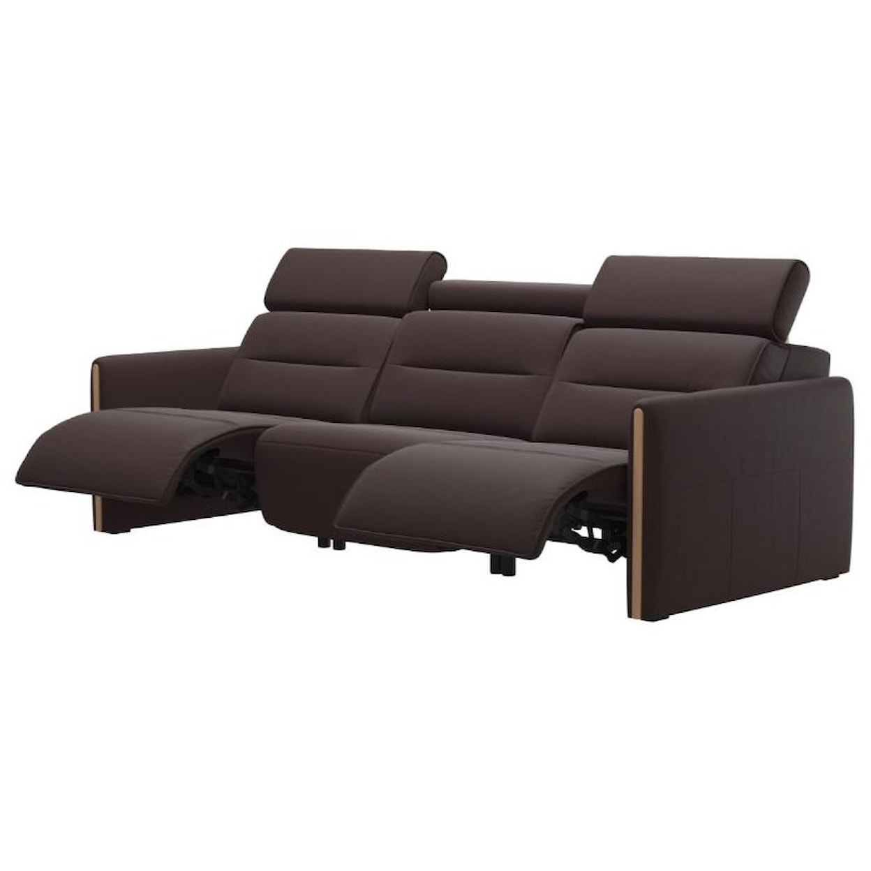 Stressless Emily Power 3-Seat Sofa with Wood Arms