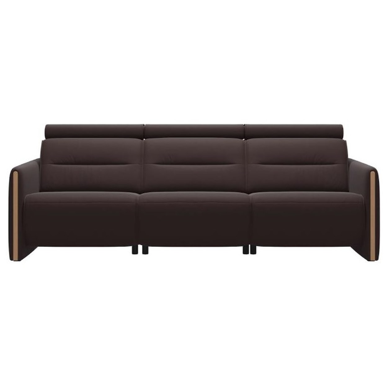 Stressless Emily Power 3-Seat Sofa with Wood Arms