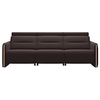 Power 3-Seat Sofa with Wood Arms