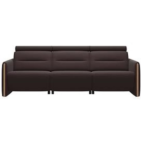 Power 3-Seat Sofa with Wood Arms