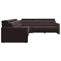 5pc Power Reclining Leather Sectional