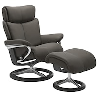 Medium Reclining Chair and Ottoman with Signature Base