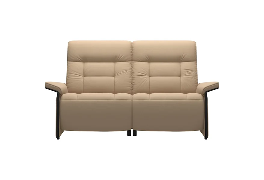 Mary Reclining 2 Seat Loveseat with Wood Arms by Stressless at Malouf Furniture Co.