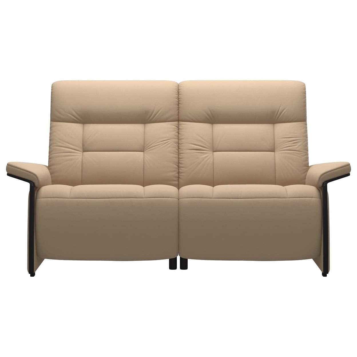 Stressless Mary Reclining 2 Seat Loveseat with Wood Arms
