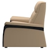 Stressless Mary Reclining 2 Seat Loveseat with Wood Arms