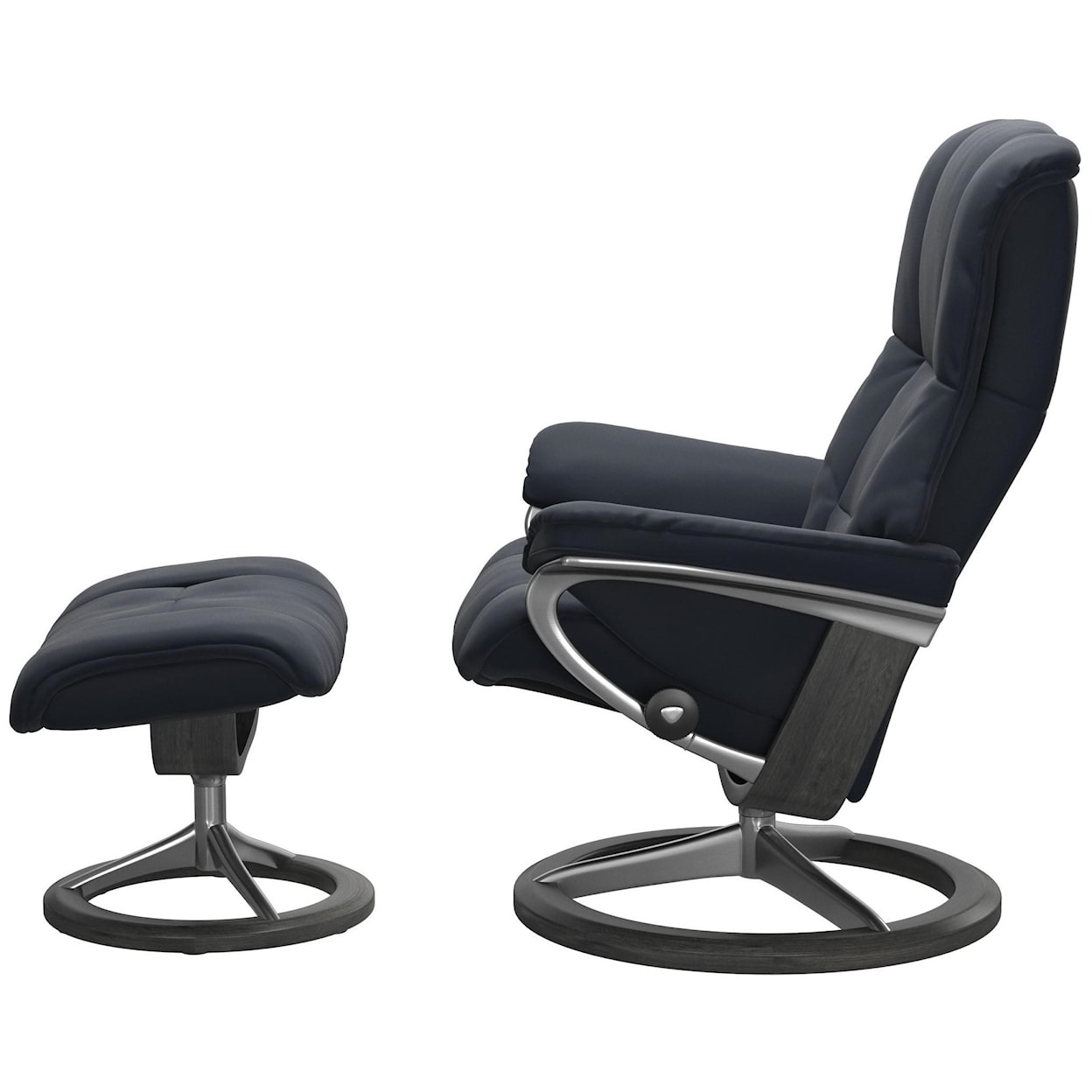 Stressless Mayfair Medium Reclining Chair and Ottoman