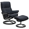 Stressless Mayfair Medium Reclining Chair and Ottoman