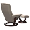 Stressless Mayfair Large Chair & Ottoman with Classic Base