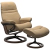 Stressless Sunrise Medium Reclining Chair and Ottoman