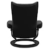 Stressless Wing Medium Chair & Ottoman with Classic Base