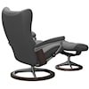 Stressless Wing Medium Chair & Ottoman with Signature Base