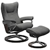 Stressless Wing Large Reclining Chair and Ottoman