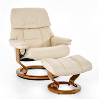 Large Classic Reclining Chair and Ottoman