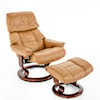 Stressless by Ekornes Stressless Ruby Medium Chair and Ottoman with Classic Base